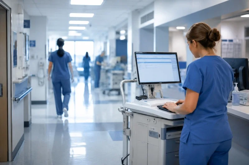 FrontOps medical touch terminal and FieldOps 120 emergency dispatch device for digital healthcare