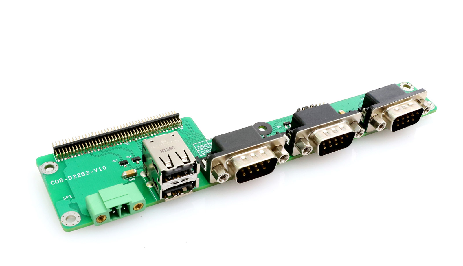 COB-D22B2 · 3×RS232 + 2×USB 接口扩展板