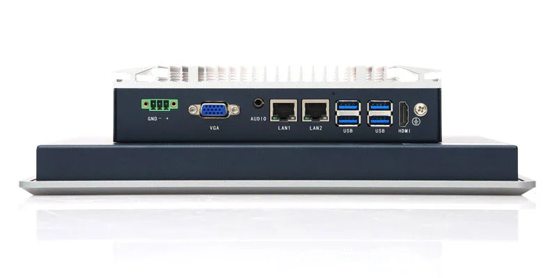 EPC-S1072A embedded industrial panel PC (5:4) - front panel I/O layout
