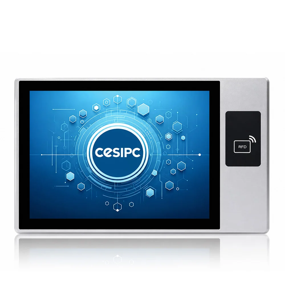 EPC-S1592O-RFID flush-mount industrial panel PC with built-in RFID for warehouse stations — CESIPC