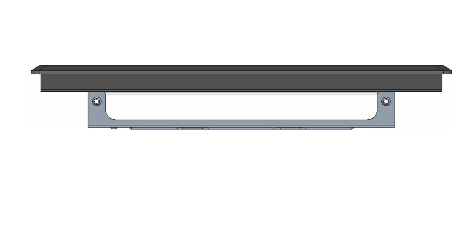 FPM-S1002A industrial monitor (standard screen) - rear panel I/O layout