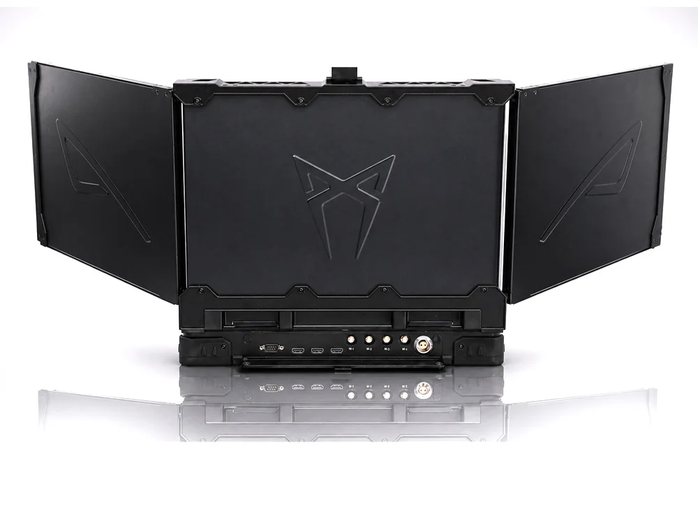 MPC-AS-W150-T3-A triple-screen rugged portable workstation - product detail shot