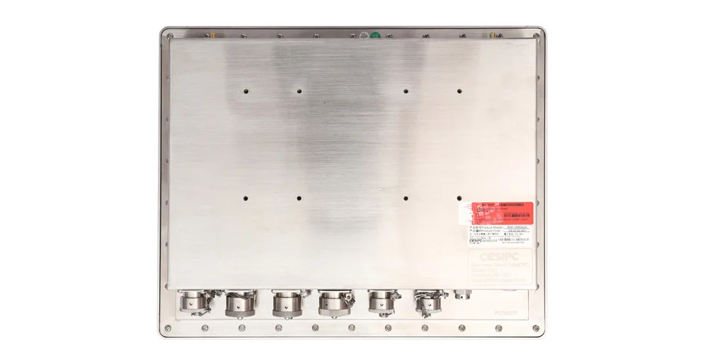 WPC-S1592A-G fully sealed high-protection panel PC (G-grade / IP69K) - rear panel I/O layout
