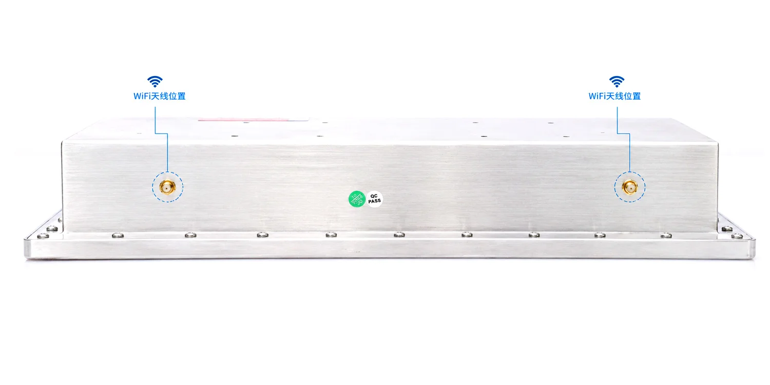 WPC-W1562A-G fully enclosed high-protection panel PC (G grade / IP69K) - rear-panel I/O layout