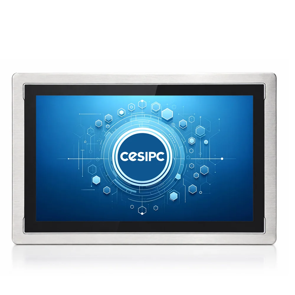 WPC-W1592A-S widescreen embedded hygienic panel PC (S grade / IP69K front panel) - front main view - CESIPC