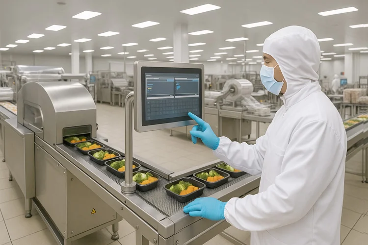 WPC-W2162A-G widescreen fully enclosed waterproof panel PC (G grade / IP69K) - food processing application