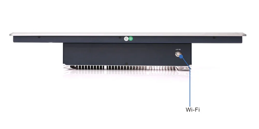 WPC-W2162A-L widescreen light-duty panel PC (L grade / IP65) - front-panel I/O layout