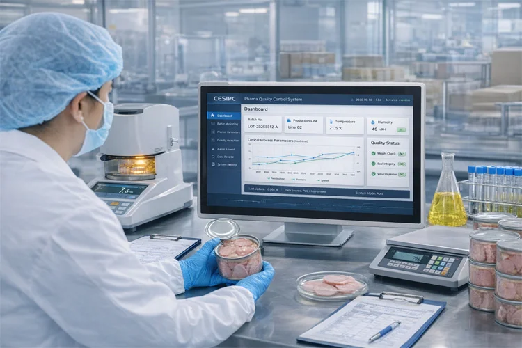 WPC-W2172A-L widescreen light-duty panel PC (L grade / IP65) - food inspection area application